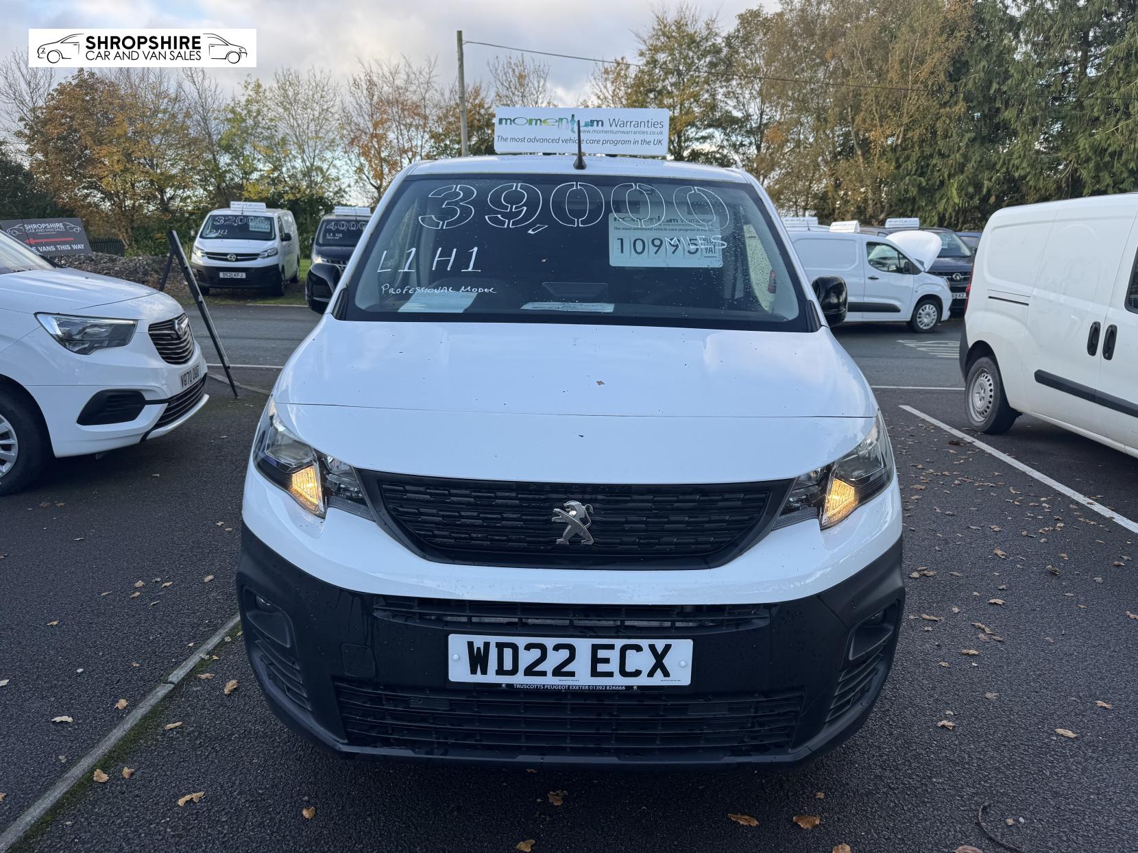 Peugeot Partner 1.5 BlueHDi 1000 Professional Premium Standard Panel Van 5dr Diesel Manual SWB Euro 6 (100 bhp)